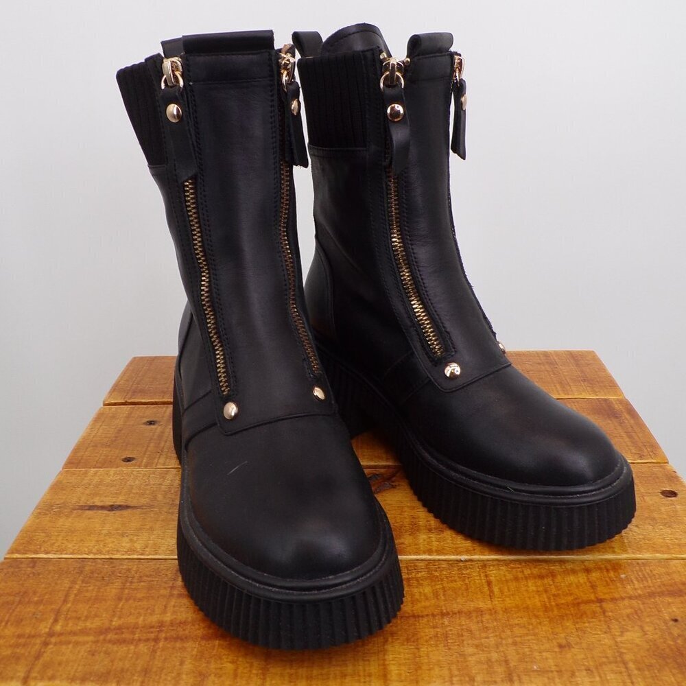 Leather Moto Black Boots Belle & Bloom More To Come Women Us 5 - 5.5 Eu 36. Euc — image 5 of 8